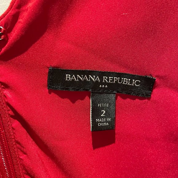 NWOT Banana Republic Red Sheath Dress 2P - Picture 4 of 6